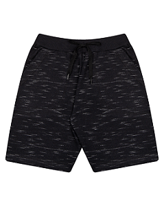 BERMUDA DE MOLETINHO JET COM BOLSO E CORDÃO - BICHO BAGUNÇA