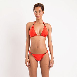 Calcinha Barco Ajustável Lycra Beach Tomate