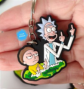Chaveiro Emborrachado Rick and Morty