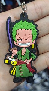 Chaveiro Emborrachado One Piece Zoro