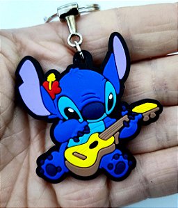Chaveiro Emborrachado Stitch Violão
