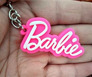Chaveiro Emborrachado Assinatura Barbie