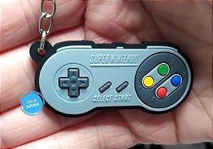 Chaveiro Emborrachado Controle Super Nintendo
