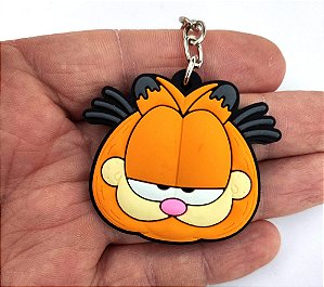 Chaveiro Emborrachado Cabeça Garfield