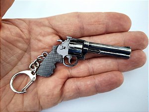 Chaveiro Miniatura Arma Revolver 38 Quadrado
