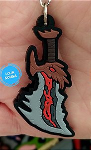 Chaveiro Emborrachado God of War Chaos Blade