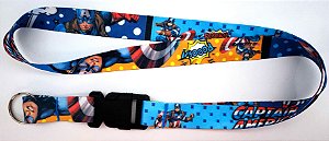 Cordão com Engate Rápido Capitão América