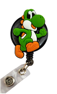 Porta Crachá Retrátil com Aplique Yoshi