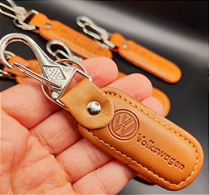 Chaveiro Mosquetão Couro Carro Volkswagen