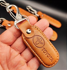 Chaveiro Mosquetão Couro Carro Toyota