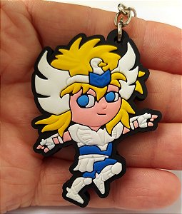 Chaveiro Emborrachado Cavaleiros do Zodíaco Hyoga Cisne