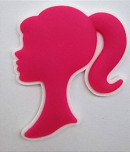 Aplique Emborrachado Rosto Barbie