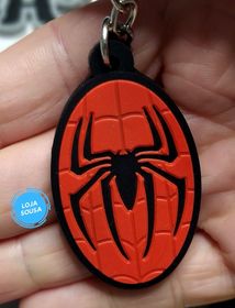 Chaveiro Emborrachado Spider Man Homem Aranha Símbolo