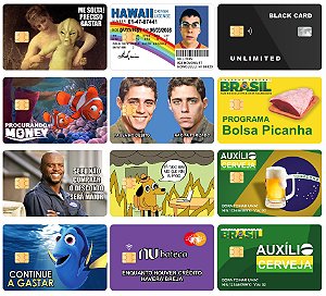 Kit 12 Adesivos para Cartão De Crédito Brasil