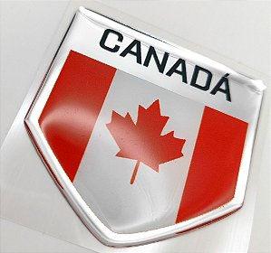 Adesivo Resinado Escudo País Canadá