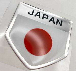 Adesivo Resinado Escudo País Japão