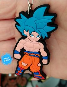 Chaveiro Emborrachado Dragon Ball Super Goku SSJ Blue