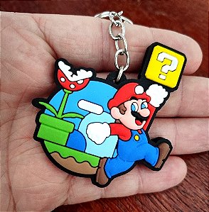 Chaveiro Emborrachado Cubo Super Mario