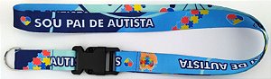 Cordão com Engate Rápido Autismo Pai de Autista
