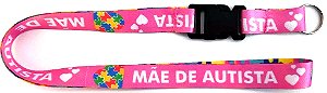 Cordão com Engate Rápido Autismo Mãe de Autista