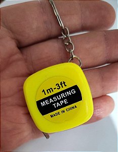 Chaveiro Mini Trena 1 Metro Amarela