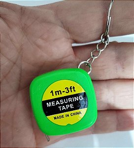 Chaveiro Mini Trena 1 Metro Verde