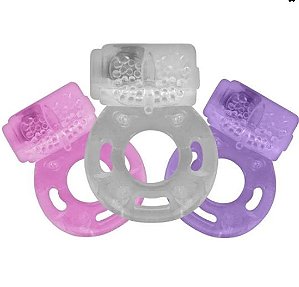 Anel Peniano com Vibrador e Estimulador de Clitóris