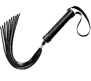 Chicote Preto de Couro -  40 cm