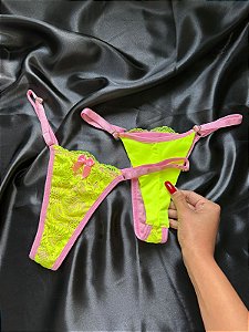 Calcinha Collor - Amarelo/ Rosa