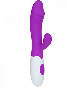 Vibrador ponto G com Estimulador Clitoriano - 10 modos de vibração