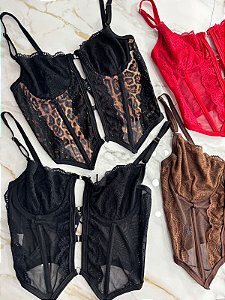 Corset sem bojo - Detalhe frontal