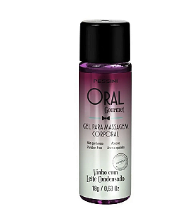 Oral Gourmet Mini Gel Beijável que Esquenta 18g - Vinho com Leite Condensado