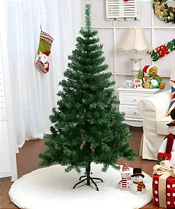 ÁRVORE 120 CM VERDE COM PÉ DE FERRO