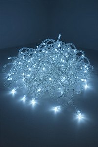 PISCA BRANCO CRISTAL FIO TRANSPARENTE 10M 110V