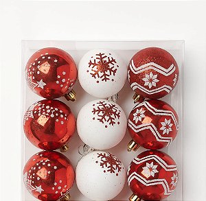 BOLAS DE NATAL 6CM COM 9 BOLAS