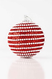 BOLA NATALINA 10CM VERMELHA