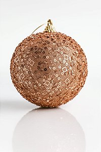 BOLA NATALINA 10CM ROSE GOLD