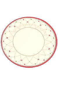 PRATO RASO MELAMINA VERM/VERDE