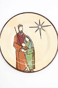 PRATO RASO MELAMINA SINO DE BELEM BEGE