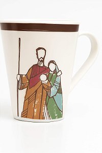 CANECA MELAMINA 330ML SINO DE BELEM BCO/BEGE