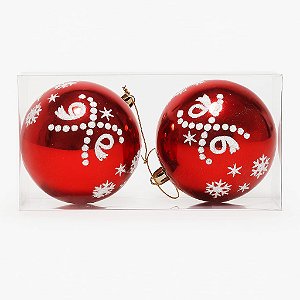 BOLA DE NATAL 10CM C/2