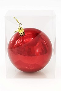 BOLA NATALINA 12CM VERMELHA