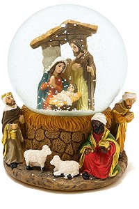 PRESÉPIO GLOBO DE NEVE