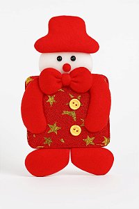 BONECO NATALINO 17CM VERMELHO