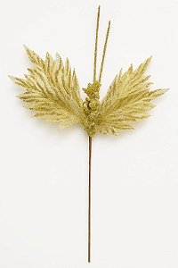 FLOR DE NATAL 24CM DOURADA