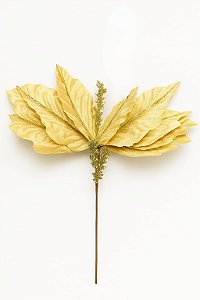 FLOR DE NATAL 36CM 11 PETALAS AMARELA