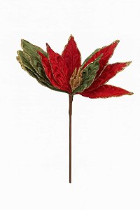 FLOR NATALINA 82CM VERM/VERDE