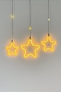 PISCA ESTRELA 3M X 1,20M 160 LED LUZ NEON BRANCO QUENTE BIVOLT FUNÇÕES