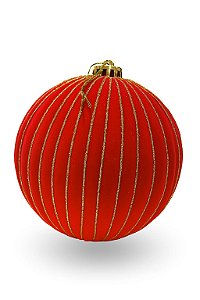 BOLA NATALINA 15CM VELUDO