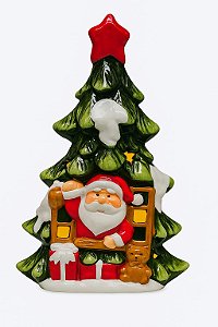 ARVORE DE NATAL CERAMICA C/ PAPAI NOEL